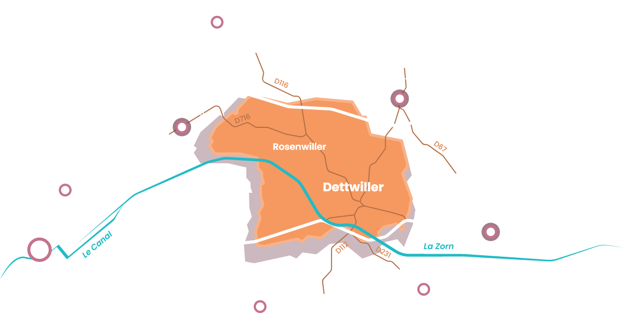 Carte de Dettwiller Rosenwiller