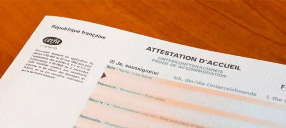 Cerfa Attestation d'accueil