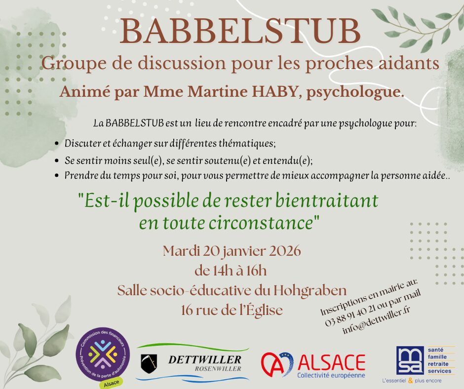 Atelier BABBELSTUB du 20/01/2026