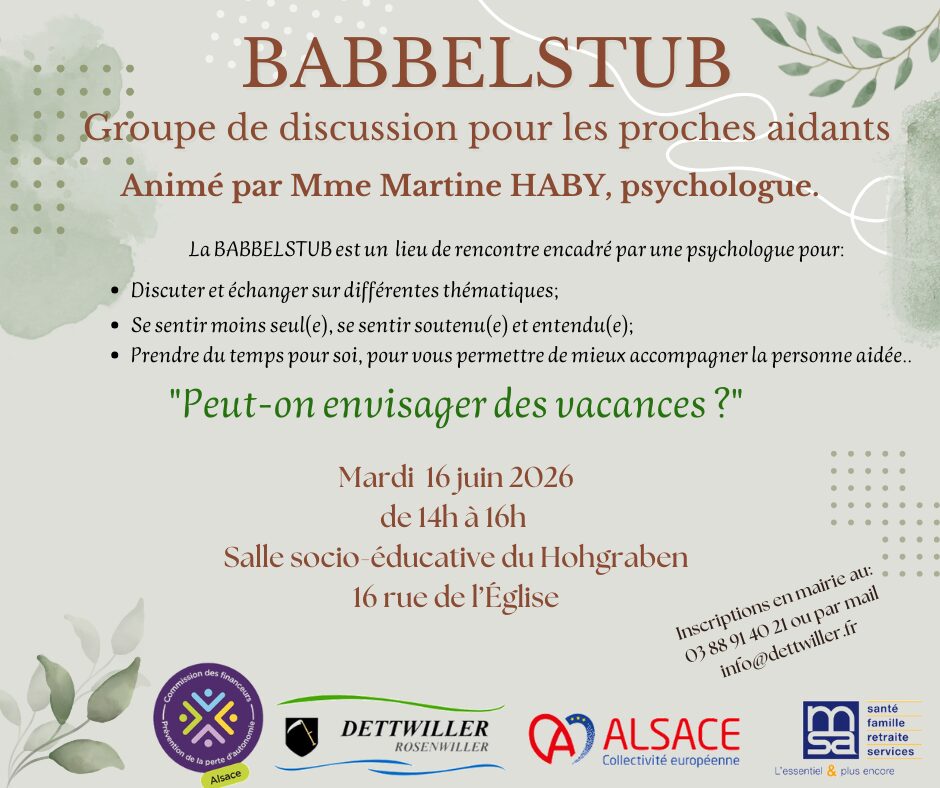 Atelier BABBELSTUB du 16/06/2026
